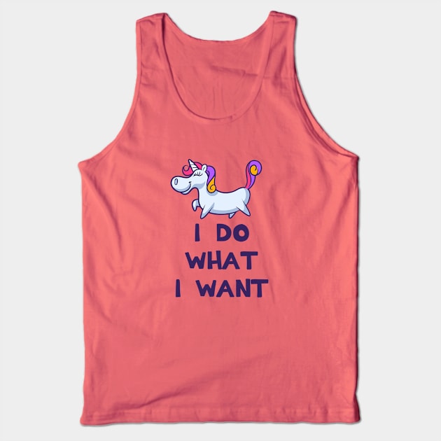 I Do What I Want Unicorn Tank Top by Trans Action Lifestyle